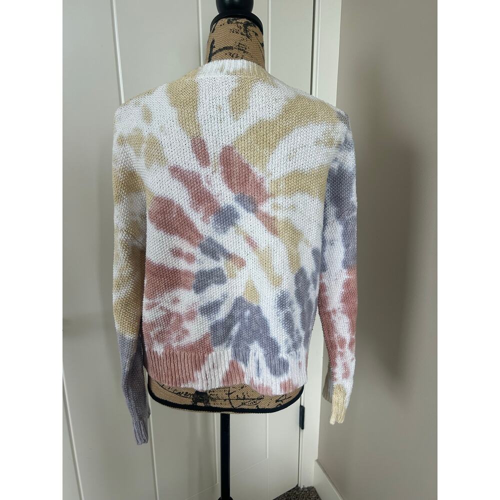 Madewell Rainbow Tie-Dye Westford Pullover Sweater Size Small - Picture 4 of 8